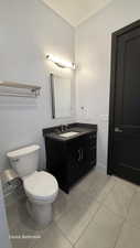 Casita Full Bathroom featuring vanity and light tile patterned flooring
