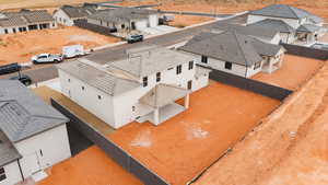 Aerial view of residential area