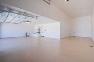 Garage with water heater