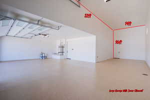 Garage with water heater