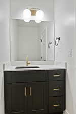 Bathroom featuring vanity