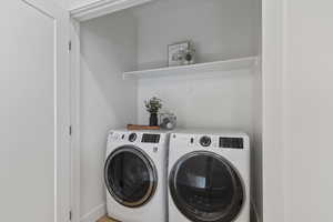Laundry area with separate washer and dryer