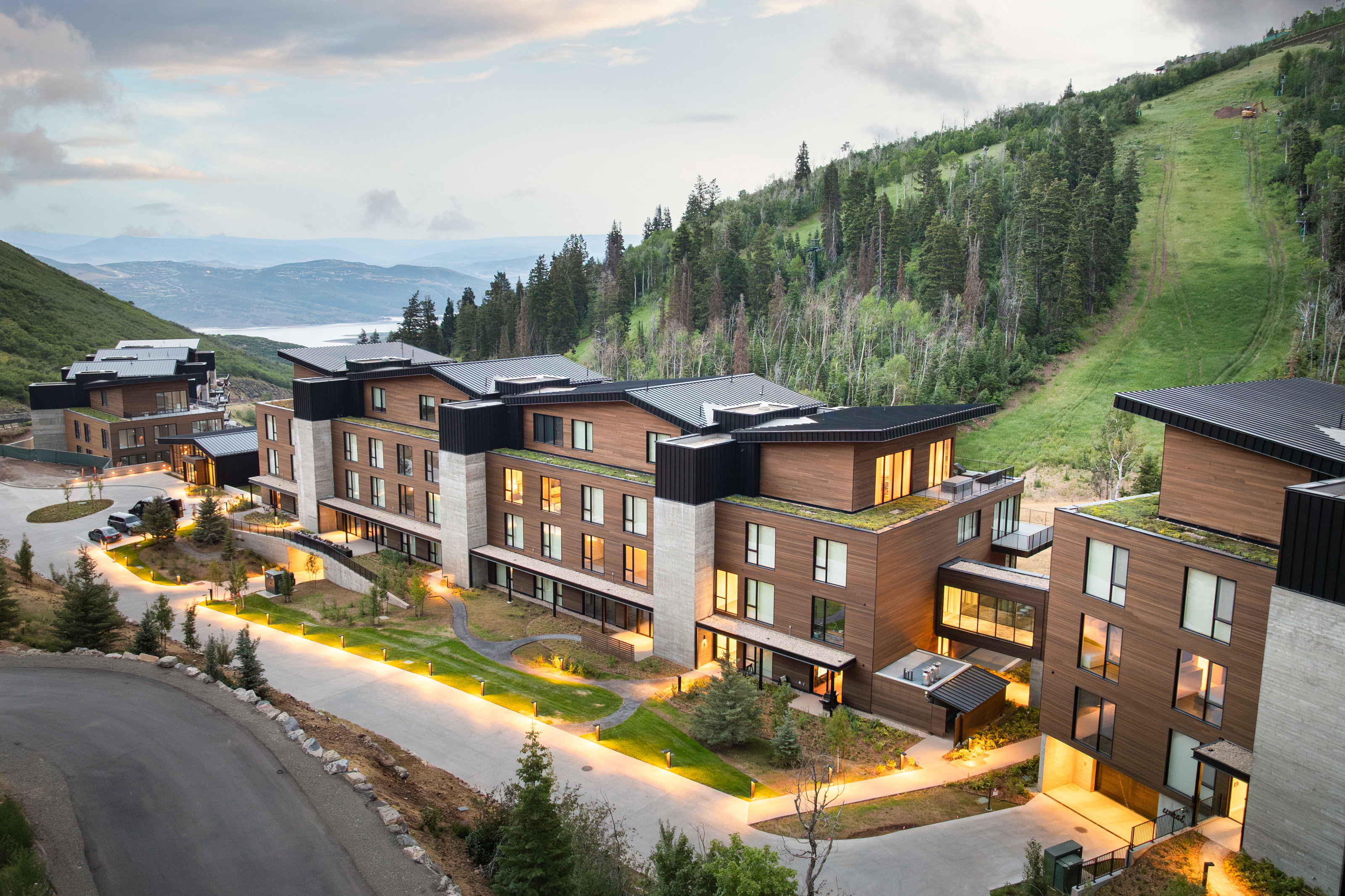 Rear view of house featuring a mountain view