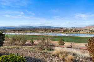 Water view with a mountainous background