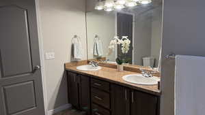 Bathroom with double vanity