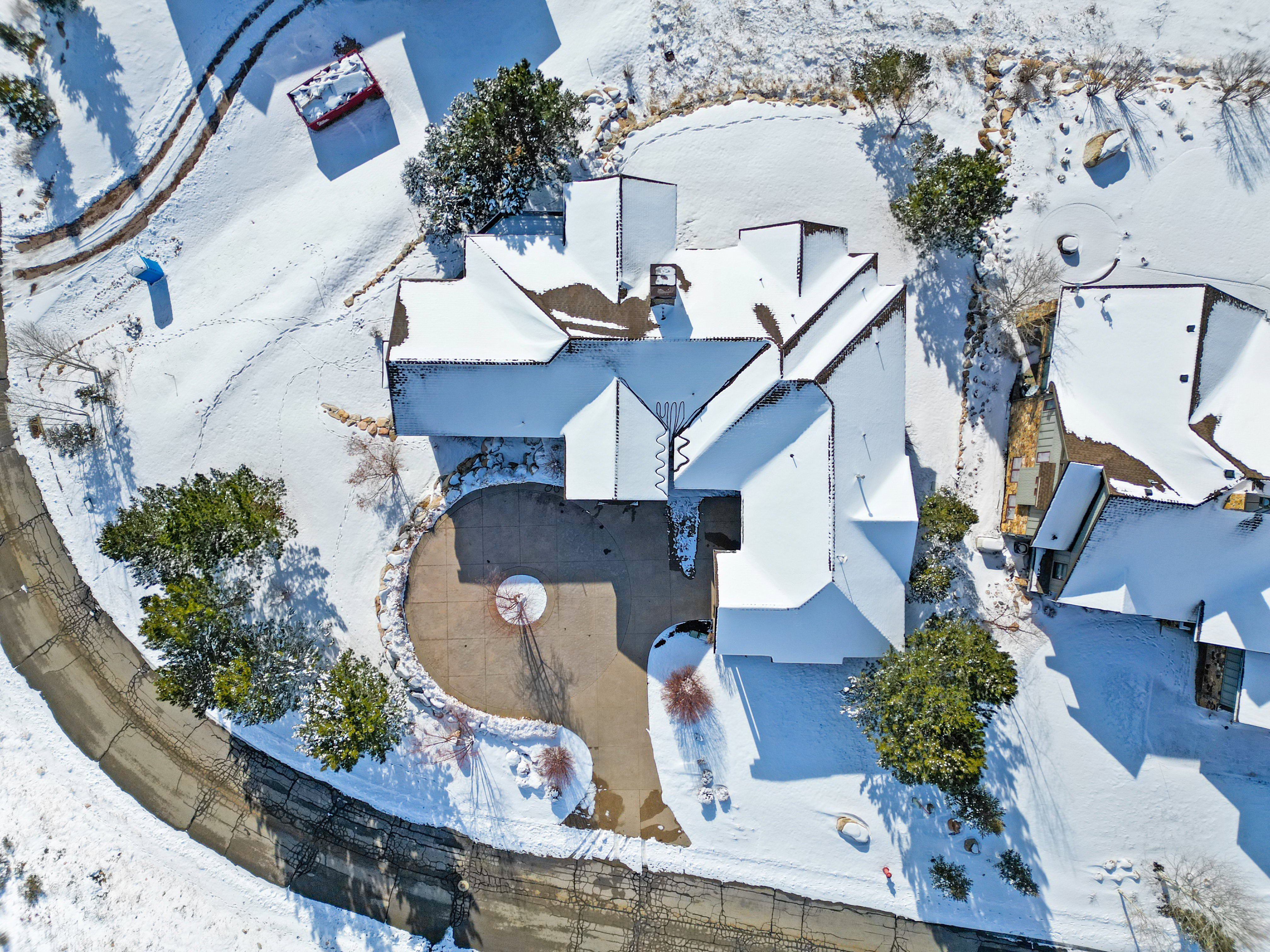 View of snowy aerial view