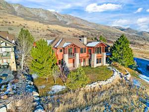 Aerial view of mountains