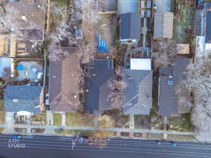 Aerial view of residential area