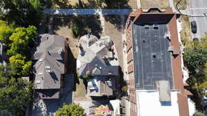 Aerial view of residential area