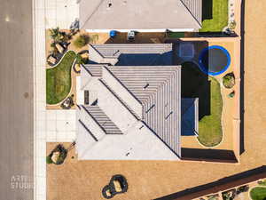 Aerial view of property and surrounding area