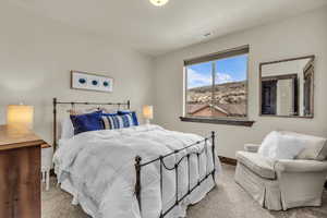 Bedroom featuring carpet floors
