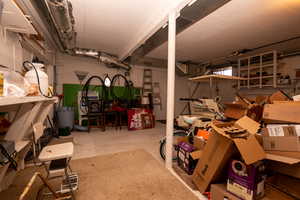 View of unfinished below grade area