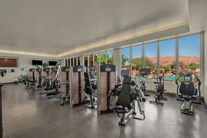 View of workout area