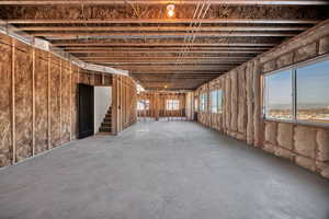 View of below grade area