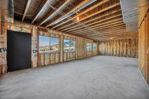 unfinished basement, door to backyard