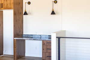 Detailed view of wood finished floors