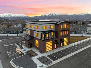 View of property with a mountain view