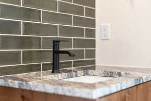 Bathroom view of vanity