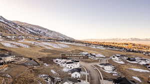 Mountain view with nearby suburban area