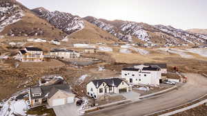 Mountain view with nearby suburban area