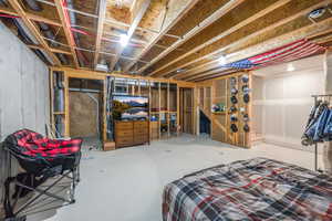 View of unfinished below grade area