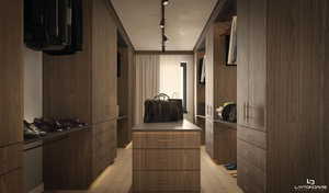 Spacious closet featuring light wood-style floors