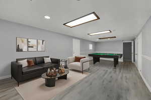 Recreation room/ family room virtually staged