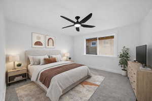 Virtually staged to illustrate potential use of space