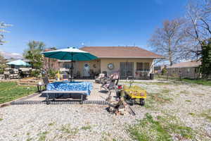 Back of house with a patio