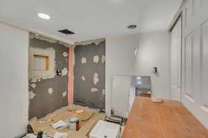 Office featuring recessed lighting