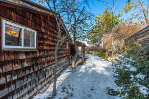 View of snow covered exterior