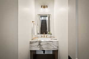 Half bath with vanity