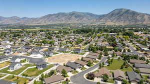 View of property location with nearby suburban area and a mountain backdrop