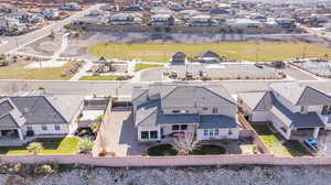 Aerial view of residential area