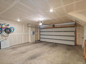 Garage with electric panel