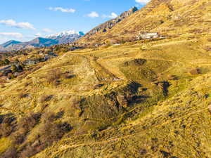 View of mountain background with rural landscape