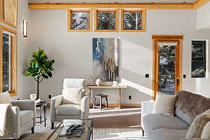 View of carpeted living room