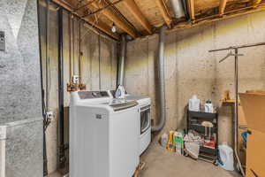 Laundry area and storage