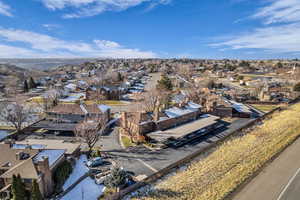 Aerial perspective of back of home