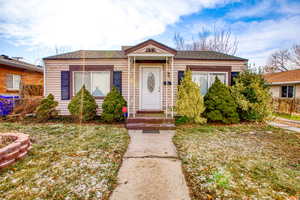 View of front of house with a shingled roof
