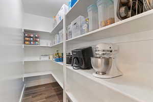 Oversized pantry with a dedicated prep zone