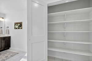 View of storage area