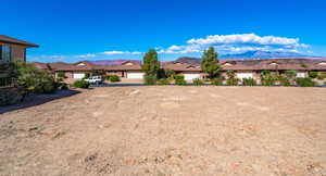 View of yard featuring a mountain view and a residential view