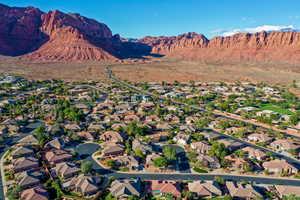 Mountain view featuring nearby suburban area