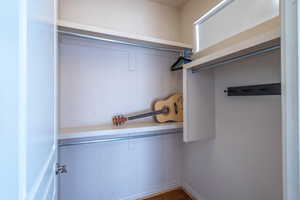 View of walk in closet