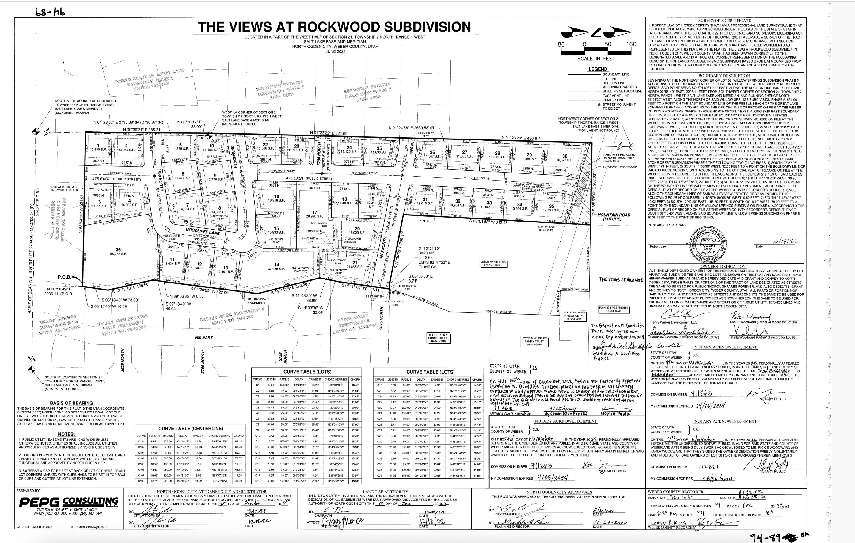 Map of parcels