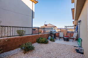 View of patio / terrace featuring a grill
