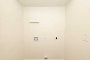 Laundry area featuring washer hookup and hookup for an electric dryer