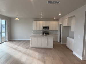 open concept kitchen and living room