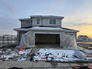 View of front of house featuring an attached garage